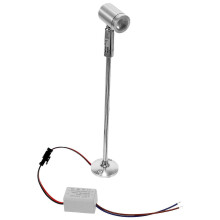 (Silver)Cabinet Spotlight Standing Spotlight Jewelry Display Case Light LED Small Spotlight