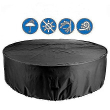 (120*75cm)Patio Furniture Covers Waterproof Round Table Cover Heavy Duty Cover Tough Canvas Uv Resistant
