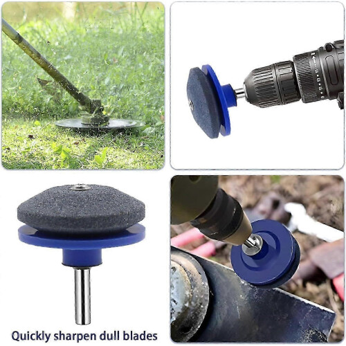 ZENGO Blue 4 Pack Lawn Mower Blade Sharpener Sharpener for Dull Mower Blades lawnmower Dull Blade Sharpener 2
