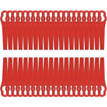 ZENGO 120 pieces Lawn mower blades Replacement plastic lawn mower blades red 8.3cm Plastic lawn mower