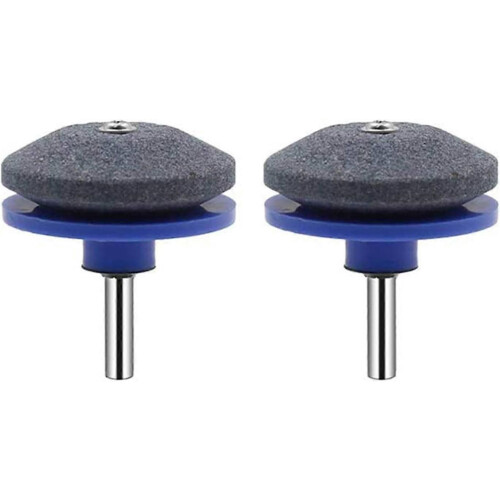 ZENGO 50mm Lawn Mower Blade Sharpener compatible with Electric Manual Drill (2pcs)