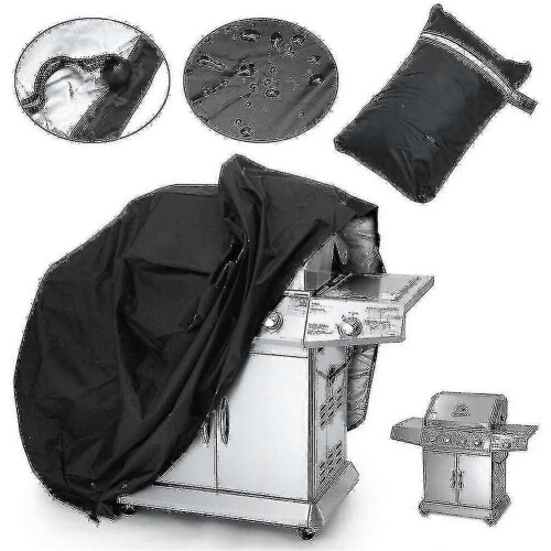 (190x71x117cm) Telo impermeabile per barbecue - Resistente, Nero 1