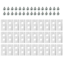 (Silber) 30-teilige Rasenmäher-Ersatzklinge mit Doppelloch, automatische Bewegungsmaschinenklinge, Titanbeschichtung