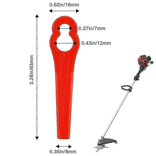 ZENGO 100 Pcs Replacement Lawn Mower Replacement Blades Plastic Lawn Mower Blade 1
