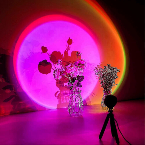 (Color change)Sunset Lamp Projector: 16-Color Changing LED Light for Home Decor, 4 Modes Kids Gift