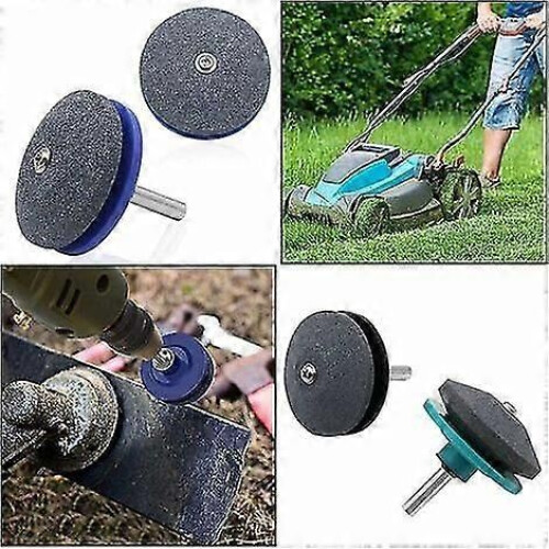 ZENGO Lawn Mower Sharpener Bit Lawn Mower Blade Sharpener Set Manual Drill, Garden Tool Sharpener 2