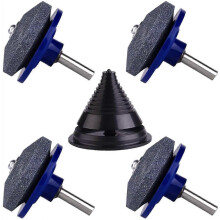 ZENGO 5PC Rasenmäher ncer Klinge Schärfer Kit Garten Werkzeug Für Bohrer Grinder Stein