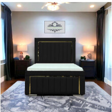 CALISMA Atmosphere Plush Velvet Bed Frame 3FT-Black