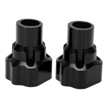 2 Stück Aluminium RC Hinterachskappe für 1/8 Monstertruck Schwarz