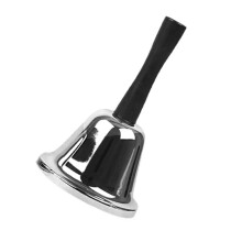 Hand Bell Table Bell with Handle, Silver Small Bells for School, Restaurant, Hotel, Kitchen, Reception Areas