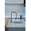 Riobel Trattoria Mixer with Pull Down Spray Square Spout Brushed Gold Kitchen Tap 2