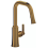 Riobel Trattoria Mixer with Pull Down Spray Square Spout Brushed Gold Kitchen Tap 1