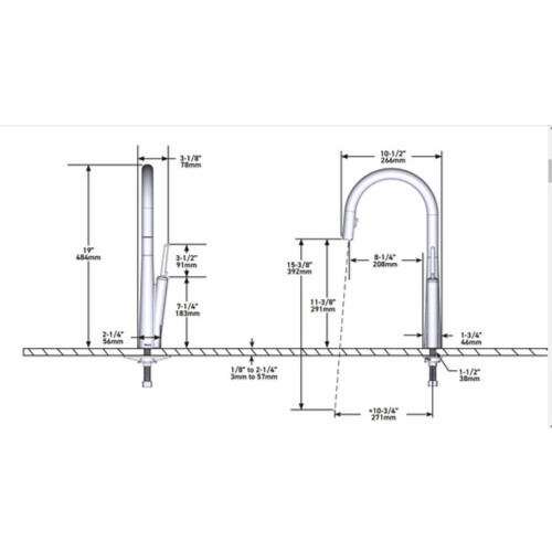 Riobel Solstice Mixer with Pull Down Spray Brushed Gold Kitchen Tap 2