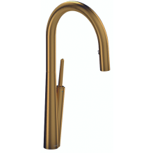 Riobel Solstice Mixer with Pull Down Spray Brushed Gold Kitchen Tap