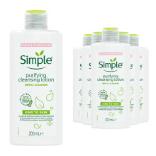 6 x 200ml Simple Kind To Skin Purifying Cleansing Lotion for Sensitive Skin