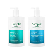 (1x Purify+ Gel & Hydrate+ Micellar Cleanser) Simple Face Wash Bundle - Purify+ Gel & Hydrate+ Micellar Cleanser, 240ml