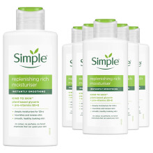 (6x of 125ml) Simple Kind to Skin 12H Moisturisation Replenishing Rich Moisturiser