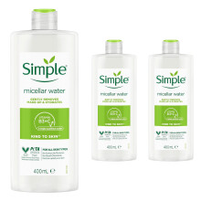 (3x 400ml) Simple Kind to Skin Make-Up Remover Micellar Cleansing Water