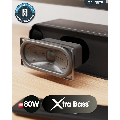 MAJORITY Bluetooth Soundbar for TV 2.0 Stereo Wireless Wall Mountable 2