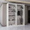 (150cm, White ) Eden Double Sliding Door Wardrobe 3