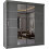 Modern Sliding Wardrobe-Mirror Doors 120cm Grey 2