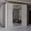 (203cm, White ) Eden Double Sliding Door Wardrobe 1