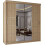 Modern Sliding  Wardrobe-Mirror Doors 150cm Oak 2