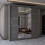 Modern Sliding Wardrobe-Mirror Doors 120cm Grey 1