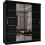 Modern Sliding Wardrobe-Mirror Doors 120cm Black 2