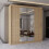 Modern Sliding  Wardrobe-Mirror Doors 150cm Oak 1