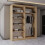 Modern Sliding  Wardrobe-Mirror Doors 150cm Oak 3