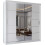 (180cm, White ) Eden Double Sliding Door Wardrobe 5