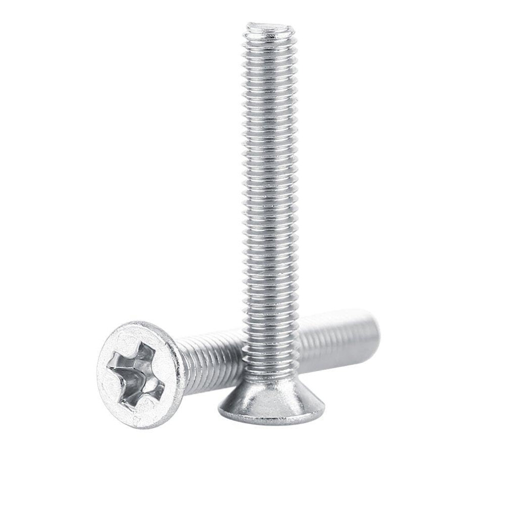 M3 Flat Head Stainless Steel Ss304 Countersunk Screws Bolts Fasteners 100Pcs For Machinery Industry M3x20 6947110638737