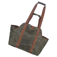 Brennholzträger Waterproof Canvas Portable Firewood Transport Bag Outdoor Storage Picnic Bag for Camping Grill Color1