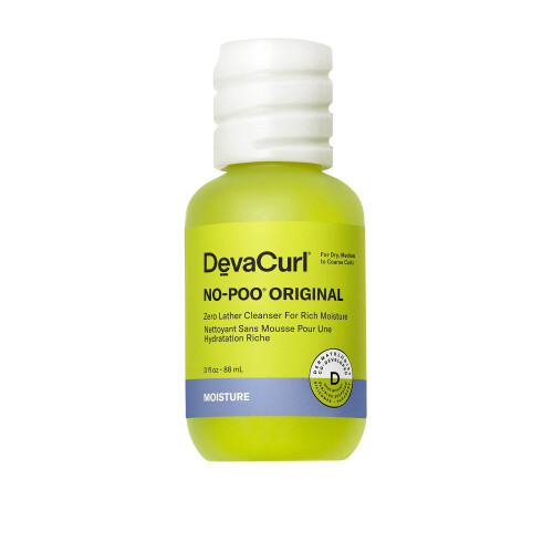 DevaCurl No-Poo Original Zero Lather Cleanser Para Hidratação, 3 fl. oz.