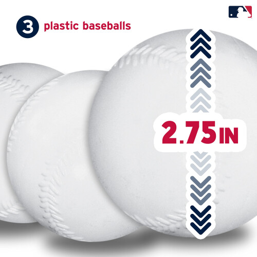 Franklin Sports Μηχανή Πίτσα Μπέιζμπολ για Παιδιά - Pop A Pitch με Μπάτ και 3 Πλαστικές Μπάλες 2