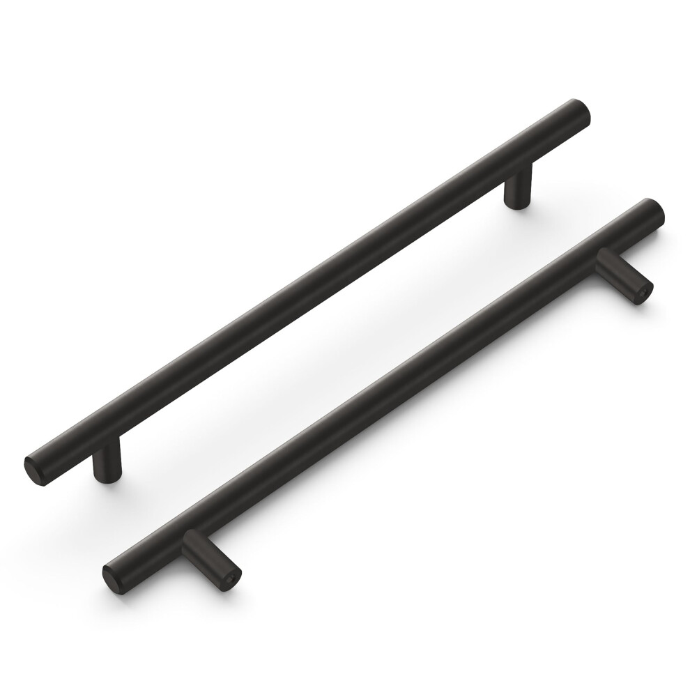 Hickory Hardware Black Bar Pulls Collection Pull 7916 Inch 192Mm Center To Center Brushed Nickel Finish