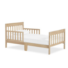 Dream On Me Finn Toddler Bed in Vintage White Oak Greenguard Gold and JPMA Certified Non-Toxic Finish Made of Sustainable New Zealand Pinewood