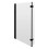 NES Home Nes Home 830mm Reversible 6mm Tempered Glass L-shape Bath Screen Matte Black 2