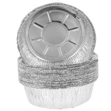 Pack of 20 Tin Foil Baking Trays for Air Fryer, 23.2x23.2x7cm Aluminium Cake Baking Cases, Compatible with Grill Accessories
