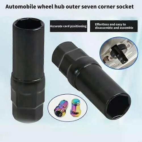 964B Låsmutter Nyckel Hjul Lås Mutter Socket Tool 7 Spline Lugg Mutter Drive Tuner Key Tool 1