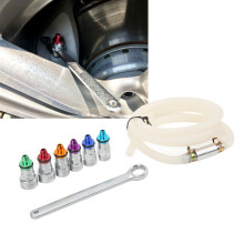 Bremsenentlüftungswerkzeug-Set mit 6 Adapter & Schlauch für Auto Motorrad