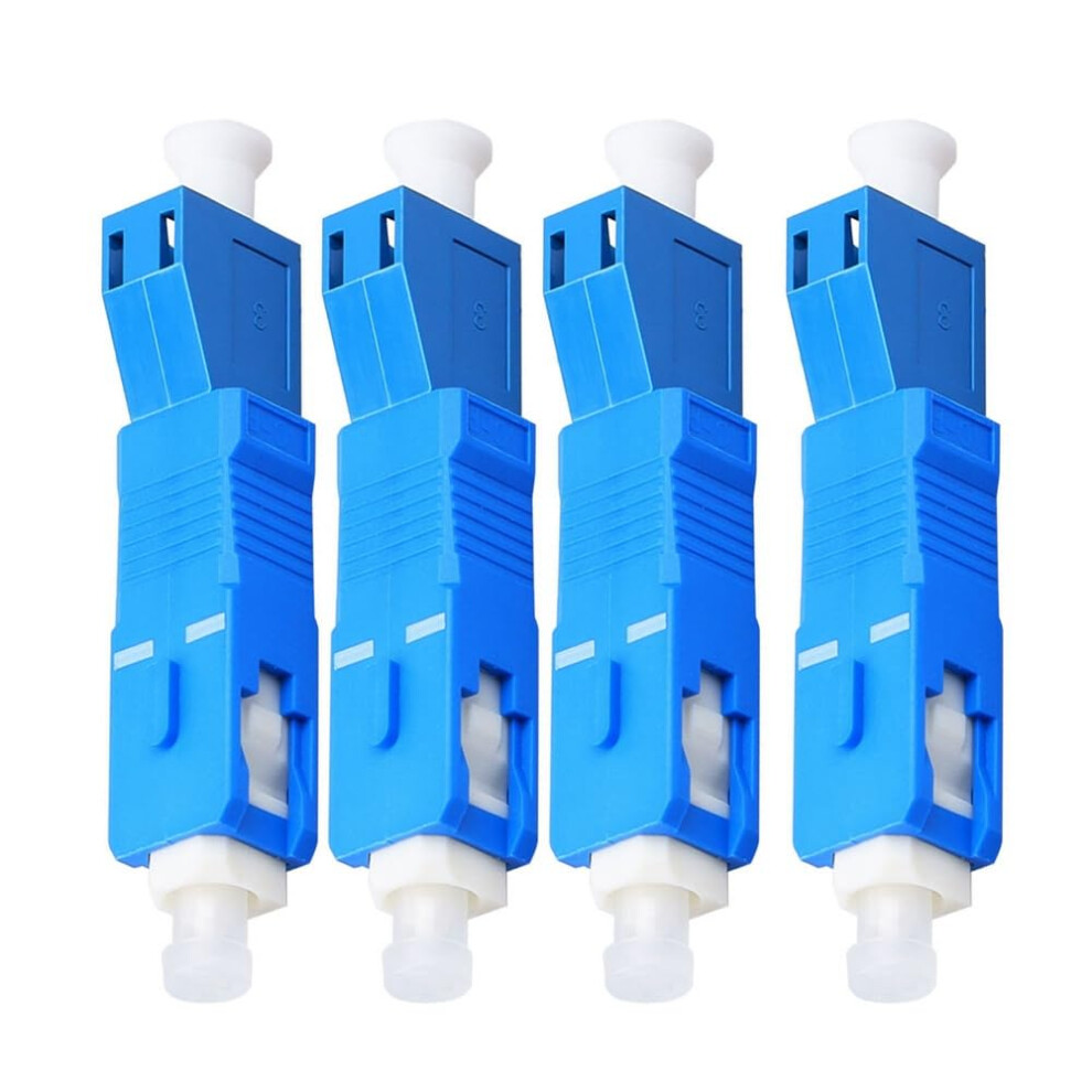 Singlemode 9/125Μm Sc/Upc To Lc/Upc Hybrid Fiber Optic Adapter 4 Pack For Optical Power Meters 6038364776211