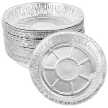 40-Count Aluminum Foil Baking Pans Compact Food Storage Containers Grilling Boxed Cookware Silver Kitchen Supplies