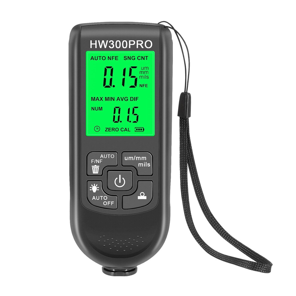 Coating Thickness Gauge, Digital Lcd Auto Paint Thickness Meter, 0-2000 Micron Film Thickness Tester For Metal 6482260141312