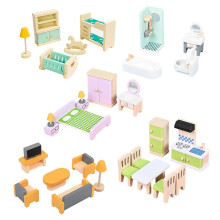30-teiliges Puppenhaus-Möbelset, Miniatur-Spielszenenmodell zur Dekoration