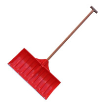 Schneeschieber Schneeschaufel Mit T-Griff 134cm Für Schneeräumung In Einfahrten Garagen Und Im Freien Rood