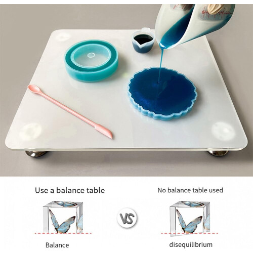 Table Scale for Epoxy Resin, Adjustable Precision Leveling Table, Transparent Resin Accessories, Single Piece 1