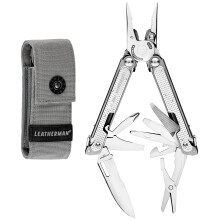 Outil multifonction LEATHERMAN FREE P2 avec verrouillage magnétique, taille unique, outils accessibles à la main, fabriqué aux États-Unis avec un