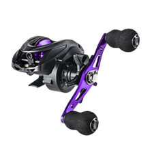 Metal Spool Baitcasting Fishing Reel 8KG Max Drag for Saltwater and Freshwater Bass Pike Right Hand Ac-purple